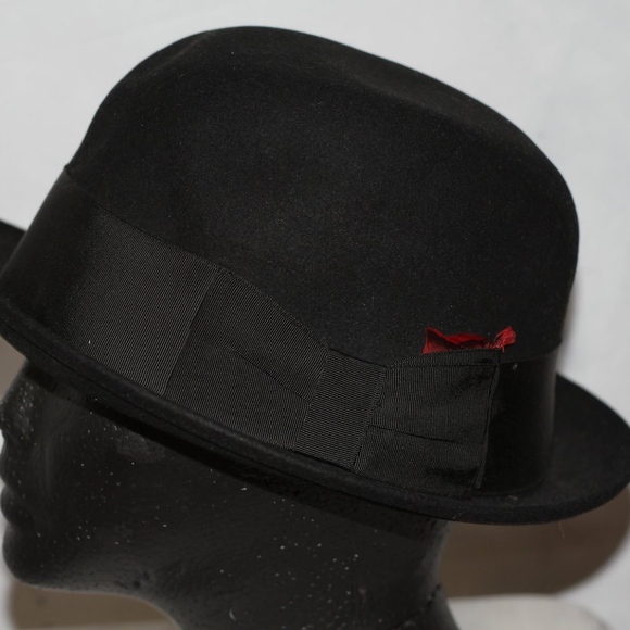 Dobb\'s Black Wool Feathered Fedora Hat main image 5